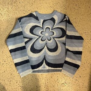 Blue and Gray Women's Sweater